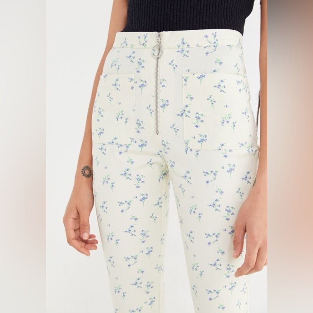 UO floral high waisted flare pants